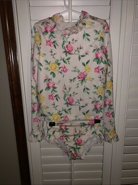 JANIE and JACK girl two piece swimsuit size 8 Very good condition